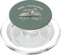 Shhh... Sto leggendo libri Agave Green Floral Book Bookish PopSockets PopGrip per MagSafe