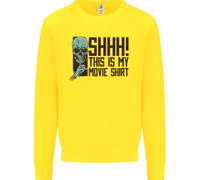 Shhh This Is il Mio Film T-Shirt Teschio Horror Bambini Felpa Maglione