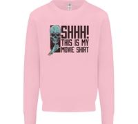 Shhh This Is il Mio Film T-Shirt Teschio Horror Bambini Felpa Maglione