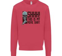 Shhh This Is il Mio Film T-Shirt Teschio Horror Bambini Felpa Maglione