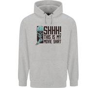 Shhh This Is il Mio Film T-Shirt Teschio Horror Uomo Felpa