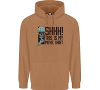 Shhh This Is il Mio Film T-Shirt Teschio Horror Uomo Felpa