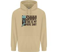 Shhh This Is il Mio Film T-Shirt Teschio Horror Uomo Felpa
