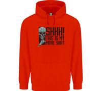 Shhh This Is il Mio Film T-Shirt Teschio Horror Uomo Felpa