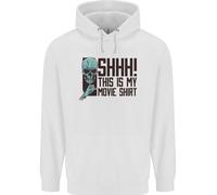 Shhh This Is il Mio Film T-Shirt Teschio Horror Uomo Felpa