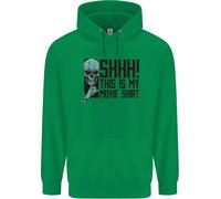 Shhh This Is il Mio Film T-Shirt Teschio Horror Uomo Felpa
