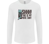 Shhh This Is il Mio Film T-Shirt Teschio Horror Uomo Maniche