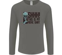 Shhh This Is il Mio Film T-Shirt Teschio Horror Uomo Maniche