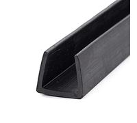 SHHMA Guarnizione in Gomma Profilo A U Sigillata Guarnizione Striscia Una varietà di Specifiche tra Cui Scegliere, Nero,15mm x 15mm,Length:5m