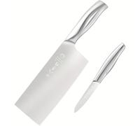 SHI BA ZI ZUO Mannaia Cinese,Coltello da Cucina (Argento-YZH001)