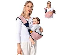 Shiaon Marsupio a tracolla per bambini, leggero per neonati e bambini, marsupio per neonati e bambini, marsupio per neonati per bambini che trasportano oltre 20,4 kg, rosa