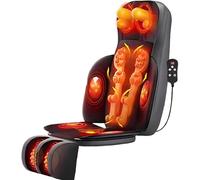 Shiatsu - Cuscino per massaggio termico per schiena, massaggio 3D, per massaggio profondo dei tessuti, per corpo e collo, massaggiatore multifunzionale portatile per gambe e piedi, per ufficio, casa