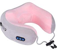 Shiatsu - Massaggiatore per collo, spalle, schiena, a forma di U, sollievo dal dolore alla colonna vertebrale, senza fili, per casa, ufficio (rosa)