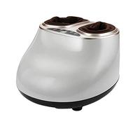 Shiatsu - Massaggiatore per piedi termico, massaggiatore per piedi profondo, rotelle, compressione dell'aria, intensità regolabile, fascite plantare e alleviare il dolore ai piedi (bianco)