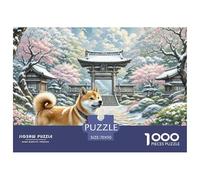 Shiba Inu 1000 Pieces Jigsaw Puzzles For Adults Challenging Game Stress Relieving Entertainment Exercise The Memory of The Brain for Family Decorations 70x50cm/1000pcs