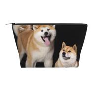 Shiba Inu Akita Inu, Borsa da toilette Borsa per trucco Borsa per cosmetici Borsa da toilette da viaggio portatile