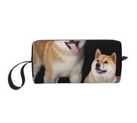 Shiba Inu Akita Inu, Borsa per il trucco Borsa per cosmetici Borsa da toilette da viaggio portatile Borsa per trucco Organizer