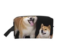 Shiba Inu Akita Inu, Borsa per il trucco Borsa per cosmetici Borsa da viaggio portatile da viaggio Borsa per trucco Organizer