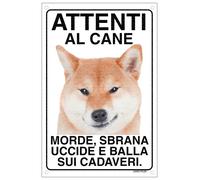 SHIBA INU Attenti al cane morde sbrana uccide e balla sui cadaveri 20x30
