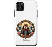 Shiba Inu cane come logo Samurai con fiori di ciliegio Custodia per iPhone 11 Pro Max