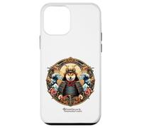 Shiba Inu cane come logo Samurai con fiori di ciliegio Custodia per iPhone 12 mini