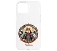 Shiba Inu cane come logo Samurai con fiori di ciliegio Custodia per iPhone 15
