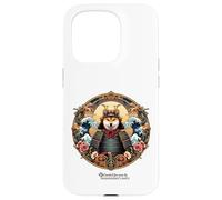 Shiba Inu cane come logo Samurai con fiori di ciliegio Custodia per iPhone 15 Pro