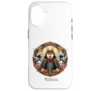 Shiba Inu cane come logo Samurai con fiori di ciliegio Custodia per iPhone 16