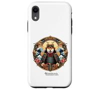 Shiba Inu cane come logo Samurai con fiori di ciliegio Custodia per iPhone XR
