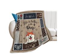 Shiba Inu Coperta per cani per ragazze e ragazzi Shiba Inu Regali Cane Coperta per Divano Letto Morbida Calda Flanella Pile per Bambini Adulti 101,6 x 127 cm