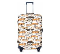 Shiba Inu - Copribagagli da viaggio per cani, elastico, per valigie, 45-81 cm, Nero , S