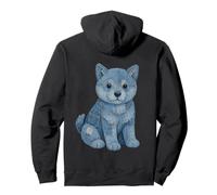 Shiba Inu Cucciolo in Denim Carino Dog Lover Kawaii Grafica Felpa con Cappuccio