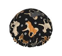 Shiba Inu Cuffia da impermeabile con orlo elasticizzato Design reversibile per Cuffia per dormire per tutte le lunghezze di capelli