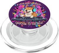 Shiba Inu DJ K-Pop Party Cane Divertente PopSockets PopGrip per MagSafe