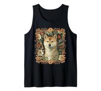 Shiba Inu Dog Cottagecore Style Arts And Crafts Canotta