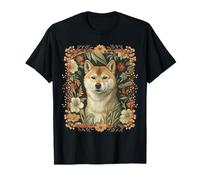 Shiba Inu Dog Cottagecore Style Arts And Crafts Maglietta