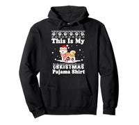 Shiba Inu Dog Divertente Maglione Natale This Is My Christmas Pigiama Felpa con Cappuccio