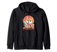 Shiba Inu Dog Sushi Giapponese Kawaii Sushi Dog Puppy Amante Felpa con Cappuccio