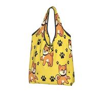 Shiba Inu Doge Doge - Borsa per la spesa pieghevole, riutilizzabile, con manici per il trasporto