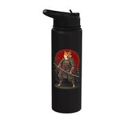Shiba Inu Japanese Samurai Stainless Steel Insulated Water Bottle