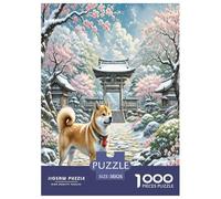 Shiba Inu Jigsaw Puzzle Impossibili 1000Pcs Decorazione Per La Casa. Giochi Rilassamento E Intelligence Per Adulti E Bambini Da 12 Anni 38x26cm/1000pcs