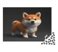 Shiba Inu Jigsaw Puzzle Impossibili 1000Pcs Deep Background Decorazione Per La Casa. Giochi Rilassamento E Intelligence Per Adulti E Bambini Da 12 Anni 1000pcs (75x50cm)