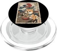 Shiba Inu Mangiare Ramen Noodles Ukiyo-e Great Wave Art PopSockets PopGrip per MagSafe