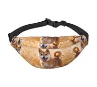 Shiba Inu - Marsupio a tracolla grande, alla moda, da viaggio, casual, per ragazzi, adatto per sport, corsa, ciclismo, viaggi, pesca