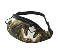 Shiba Inu - Marsupio da uomo e donna, alla moda, regolabile, per viaggi, sport, passeggiate, Dinosauri Tema 3d, Taglia unica