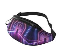 Shiba Inu - Marsupio da uomo e donna, alla moda, regolabile, per viaggi, sport, passeggiate, Tunnel con luci al neon, Taglia unica