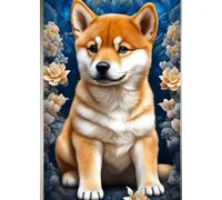 SHIBA INU * PUPPY DOG LOVE - Cute Mini Journal Diary Scratch Art Doodle Jot Blank Pad: ֍ 5x7 ~ Greeting Note Card Size֎ EXPRESS YOURSELF MORE! FUN ... Bridal Shower Holiday Pooch Party Favor Gift