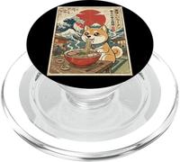 Shiba Inu Ramen Ukiyo-e Art - Cane giapponese che mangia tagliatelle PopSockets PopGrip per MagSafe