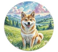 Shiba Inu Rundes 1000 Puzzle Animals Rundes Puzzle Familienpuzzle Erwachsene Anspruchsvoll Für Erwachsene Kinder Kreative 1000pcs (67.5x67.5cm)
