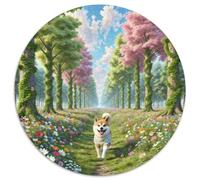 Shiba Inu Rundes 1000 Puzzle Animals Rundes Puzzle Familienpuzzle Schwieriges Großes Puzzle Pädagogisches Puzzle Für Erwachsene Und Kinder Bunte Kunst 1000pcs (67.5x67.5cm)
